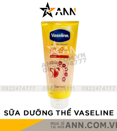 Sữa Dưỡng Thể Vaseline Healthy Bright Spf 50+ Daily Protection Brightening Serum 300ml (Hàng nhập khẩu có tem phụ) - VASELINE01