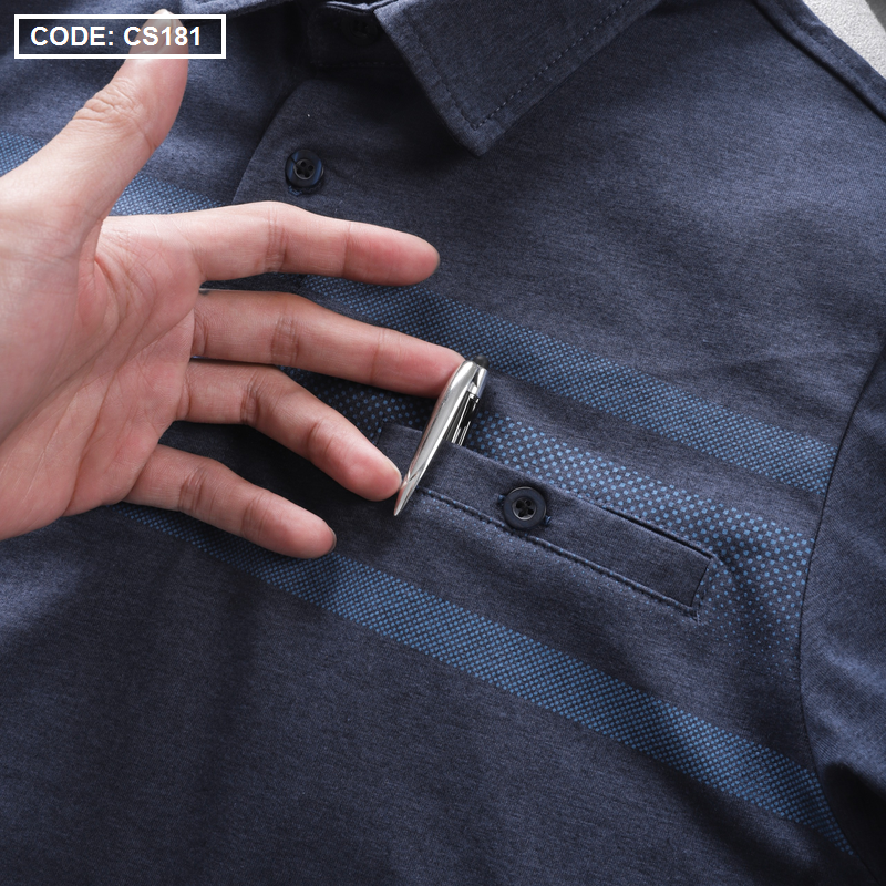 17176-z3543298995971-0bd27d9cf9a7a4c86a64d5d82a4c2855-2.png Áo Thun Nam Tay Ngắn Có Cổ Có Túi Thun Cotton Đốm - CS181