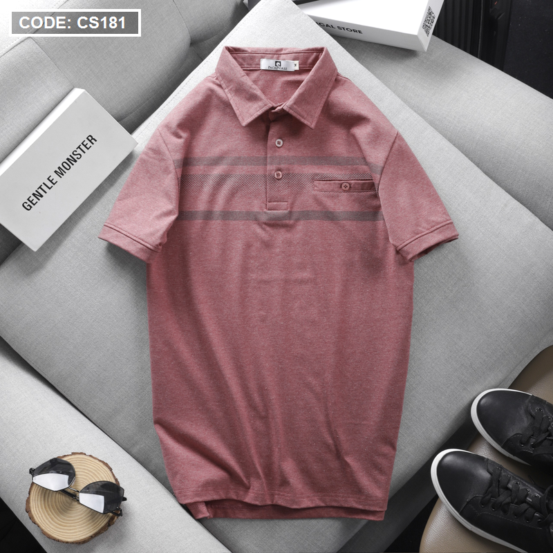 17176-z3543299008576-513e7cb4627a4fc5d6f40d66af0d7814-2.png Áo Thun Nam Tay Ngắn Có Cổ Có Túi Thun Cotton Đốm - CS181