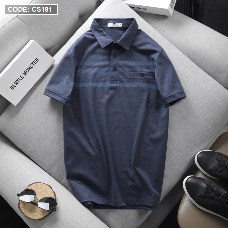 17176-z3543299010462-f4d095e99b2a9626953594b5943cdd3e-2.png Áo Thun Nam Tay Ngắn Có Cổ Có Túi Thun Cotton Đốm - CS181