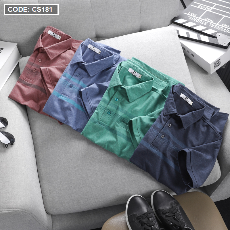 17176-z3543299012744-df6594c01d093c29ad3a77479f957499-2.png Áo Thun Nam Tay Ngắn Có Cổ Có Túi Thun Cotton Đốm - CS181