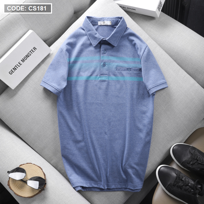 17176-z3543299017823-a51d8e35014ae1b2a86c974fba3a2d85-2.png Áo Thun Nam Tay Ngắn Có Cổ Có Túi Thun Cotton Đốm - CS181