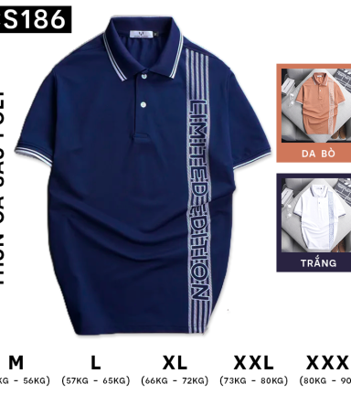 Áo Thun Nam Có Cổ Cá Sấu Poly Phối Họa Tiết Sọc (Có Size 3XL) - CS186