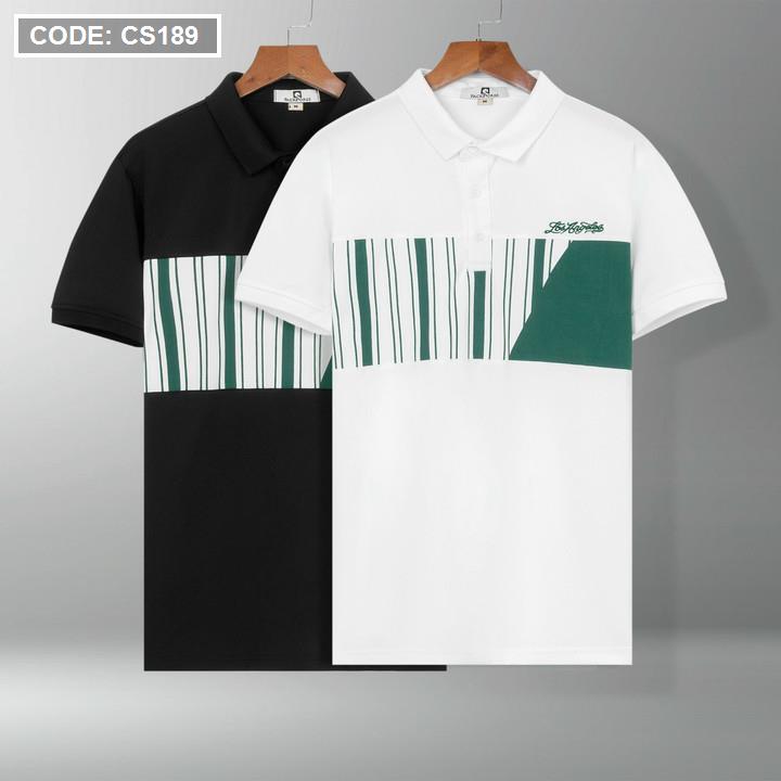 17569-z3700681327175-53304bf7e36a34e0fa34e930a358a83e-3.jpg Áo Thun Nam Có Cổ Phối Họa Tiết Sọc Ngang Cá Sấu Poly (Có Size 3XL) - CS189