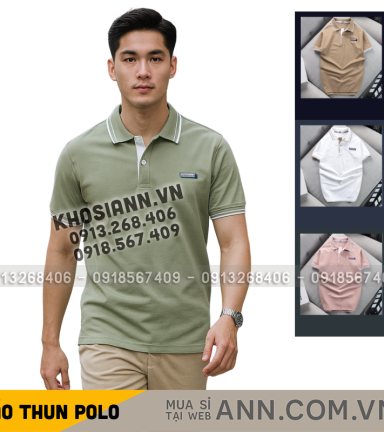 Áo thun Nam cổ bẻ Pack Horse Logo Thêu ( Có size 3x) - CS197