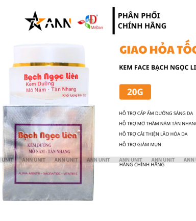 Kem Face Bạch Ngọc Liên 20g Dưỡng Trắng Da Mờ Nám - 8936079450618
