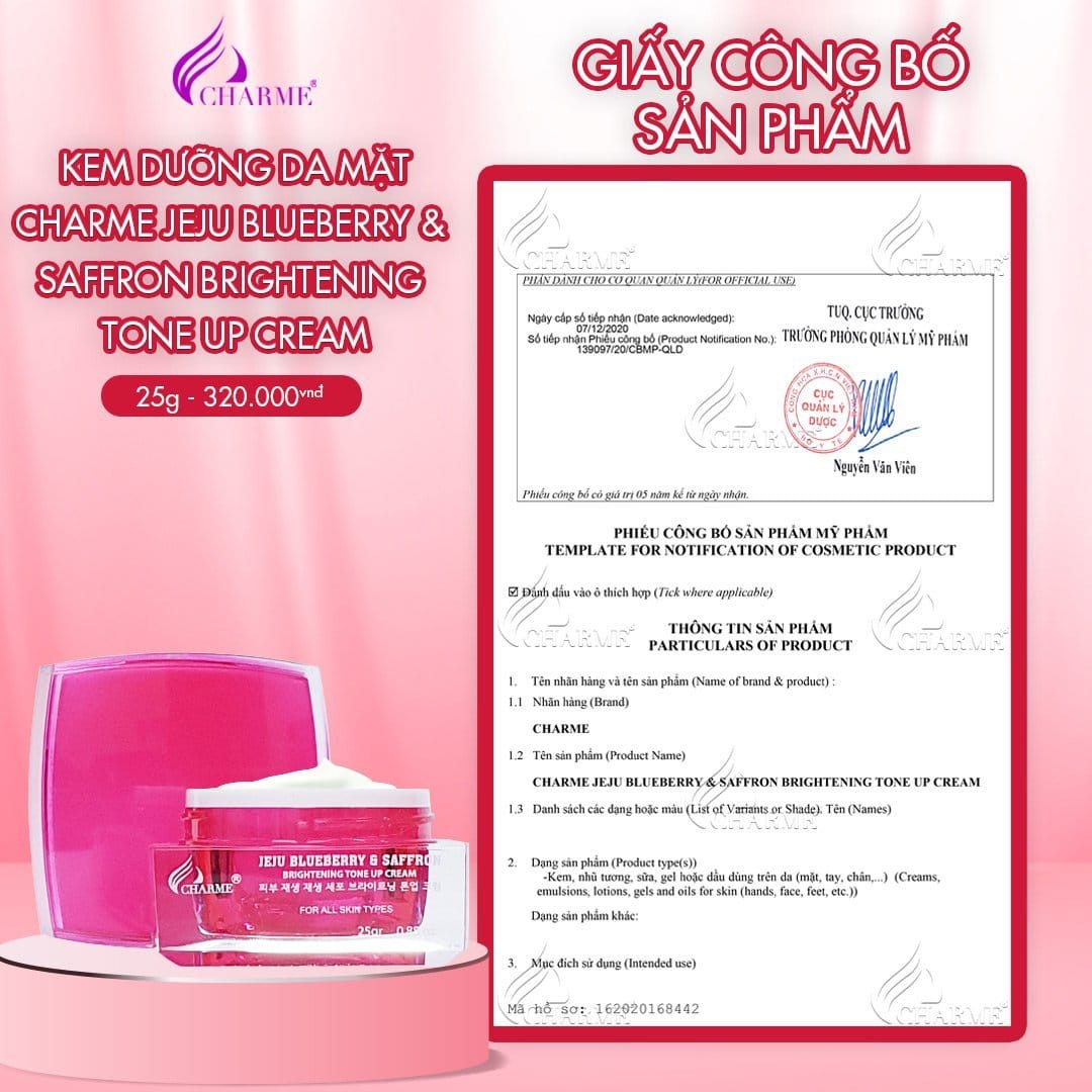 19223-300875572-3286516365005955-2734620824880038648-n-1.jpg Kem Face Hàn Quốc Dưỡng Trắng Charme Jeju Blueberry & Saffron - 8809273480234