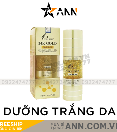 Serum Dưỡng Trắng Da Hàn Quốc Charme 24k Gold Ampoule - 8809273480197