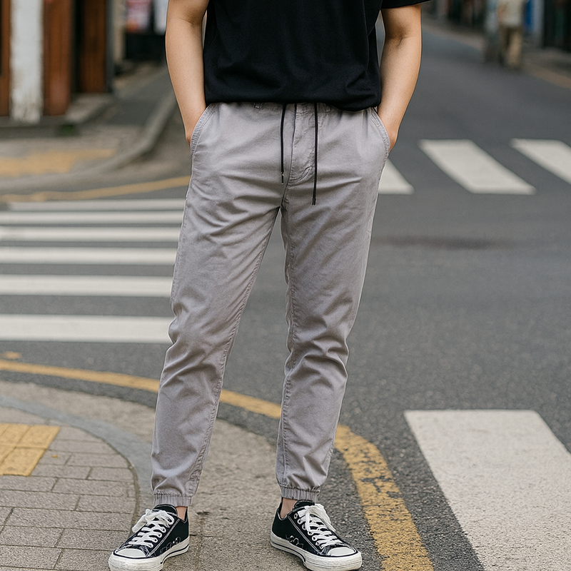 Nguồn hàng sỉ quần Jogger Nam Co Giãn Màu Xám 8 Nguồn hàng sỉ quần Jogger Nam Co Giãn Màu Xám