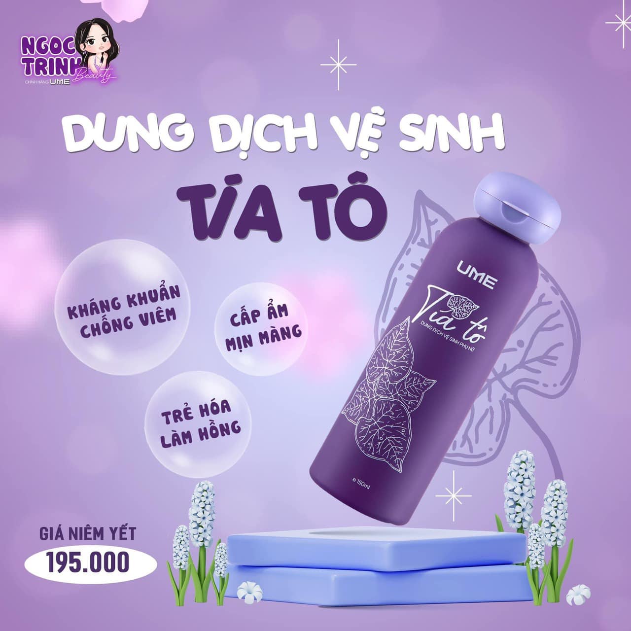 Dung Dịch Vệ Sinh Phụ Nữ Tía Tô UME Ngọc Trinh 150ml 10 Dung Dịch Vệ Sinh Phụ Nữ Tía Tô UME Ngọc Trinh 150ml