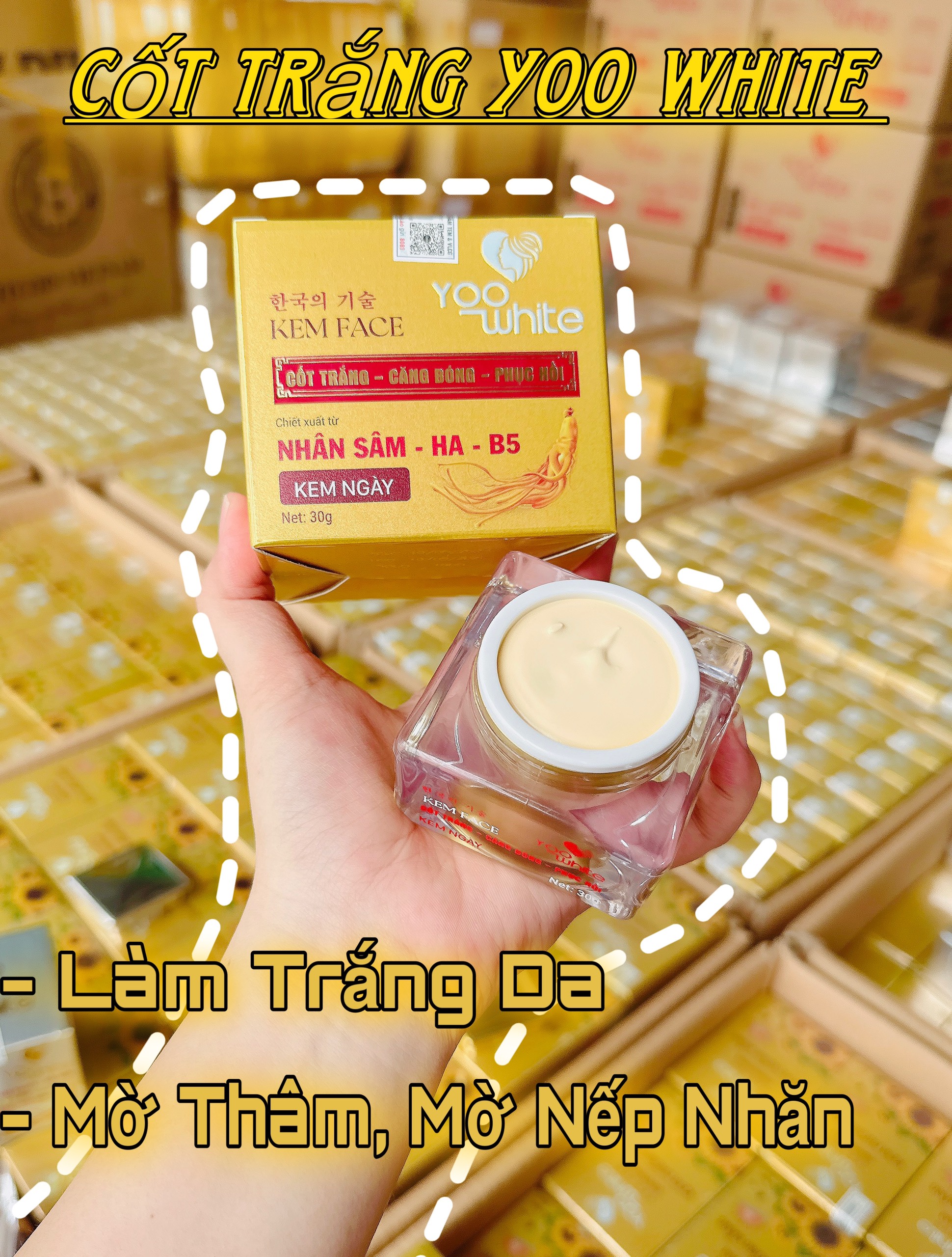 Kem Face Cốt Trắng Nhân Sâm Yoo White 7 Kem Face Cốt Trắng Nhân Sâm Yoo White