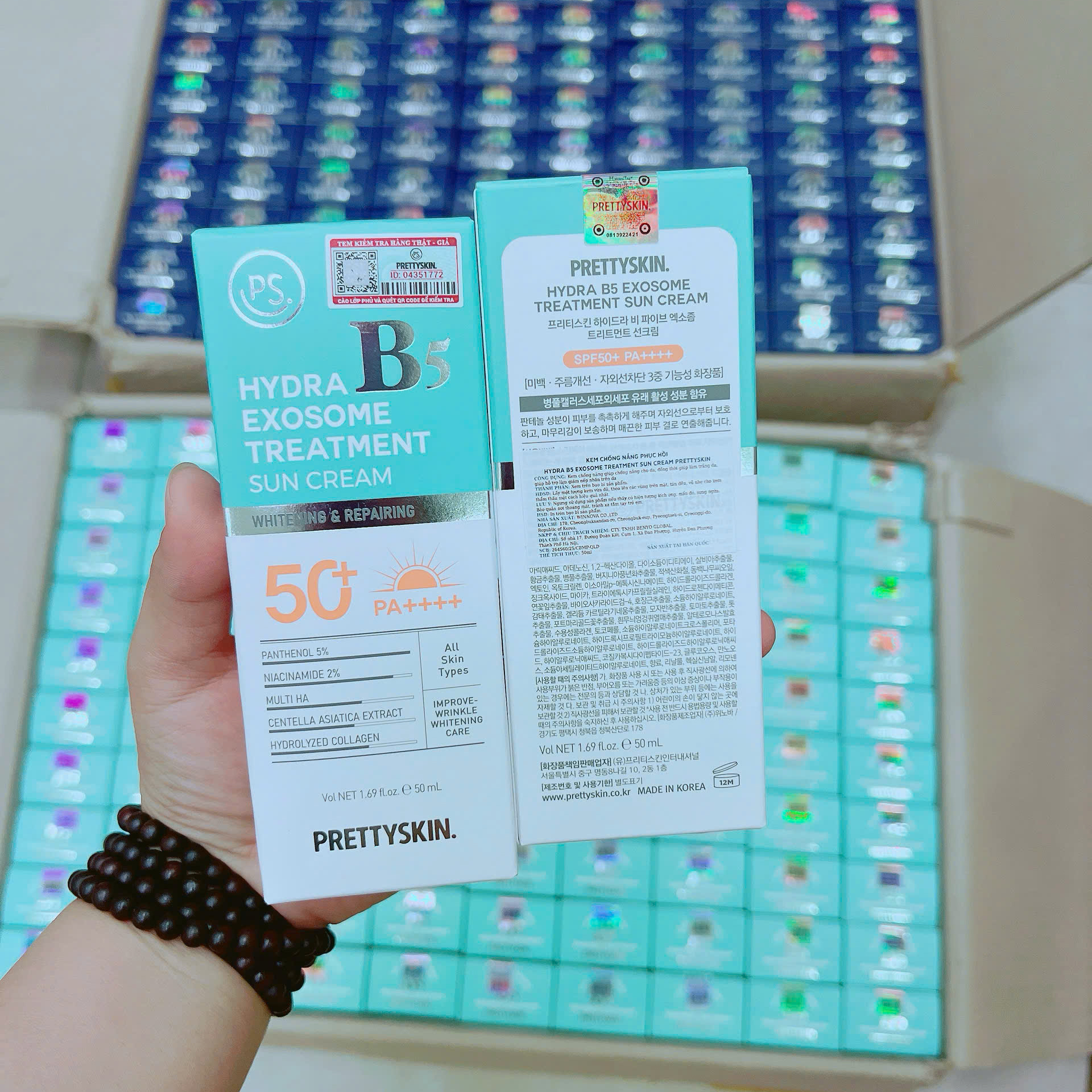 Kem Chống Nắng B5 PrettySkin 50ml Màu Xanh Ngọc - Hỗ Trợ Chống Nắng Dưỡng Sáng Cải Thiện Lão Hóa Da 9 Kem Chống Nắng B5 PrettySkin 50ml Màu Xanh Ngọc - Hỗ Trợ Chống Nắng Dưỡng Sáng Cải Thiện Lão Hóa Da