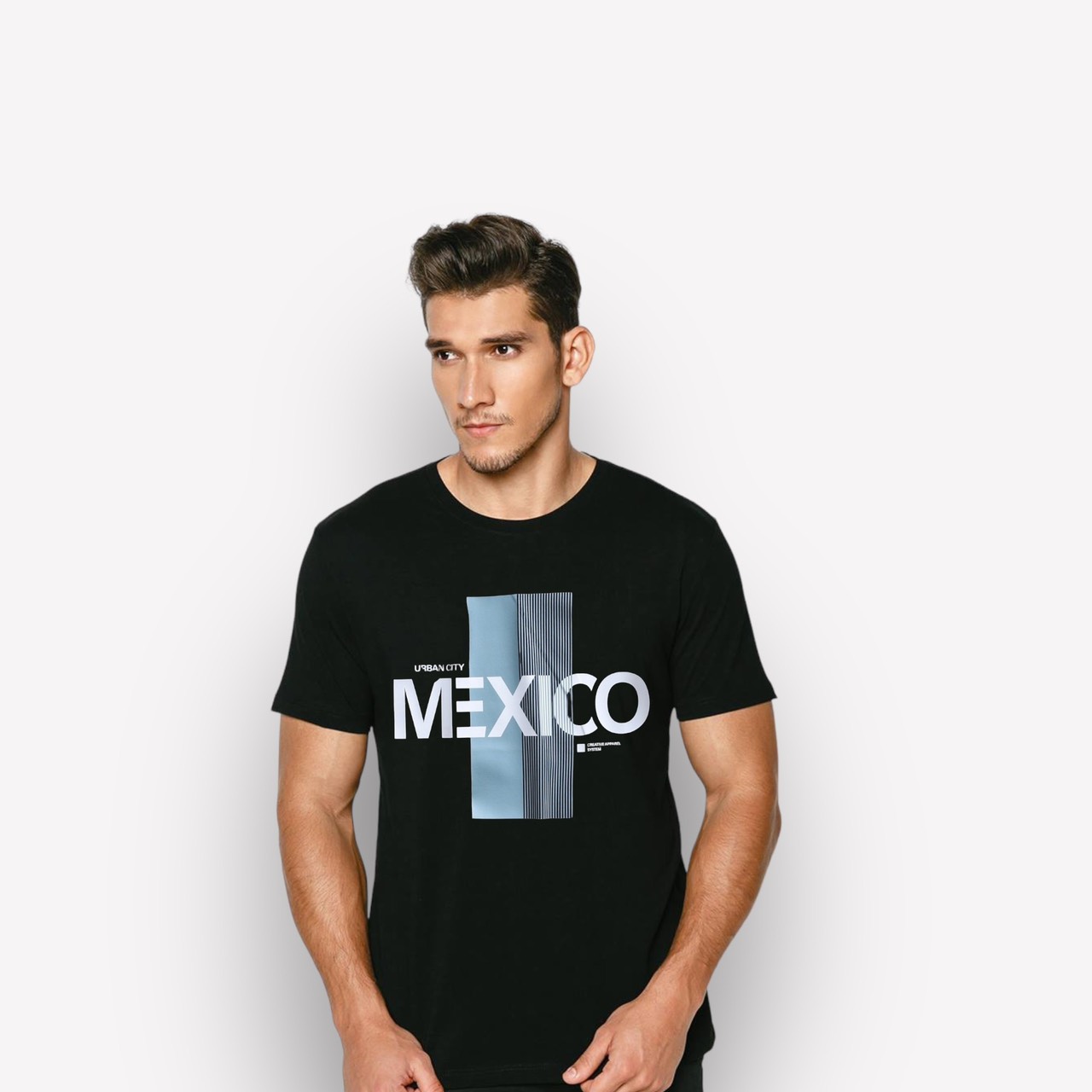 Áo Thun Nam Cổ Tròn Rurumen Mexico Màu Đen Big Size 8 Áo Thun Nam Cổ Tròn Rurumen Mexico Màu Đen Big Size