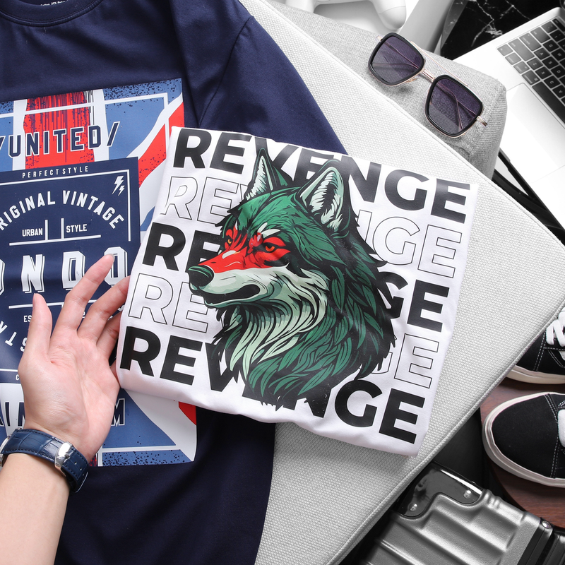 20469-z4540567638556-afc626f76764456fc122dbc540c22da0-5.png Áo Thun Nam Cổ Tròn Rurumen Màu Trắng Hình Sói Big Size - AB433