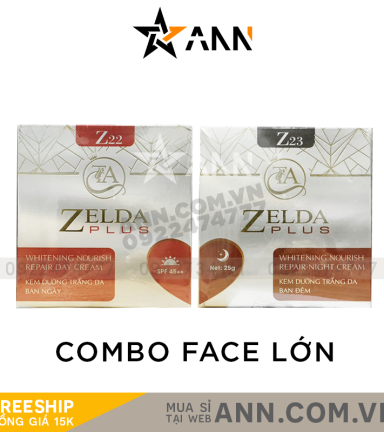 Combo Kem Face Zelda Plus Dưỡng Trắng Da Ngày Đêm - CBZELDA01