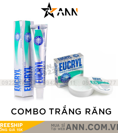 Combo Kem Đánh Trắng Răng Và Bột Tẩy Trắng Răng Eucryl Tooth Powder - CBTRANGRANG01