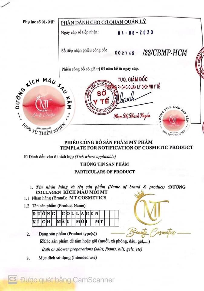 Chuyên sỉ dưỡng Môi Collagen Kích Màu Môi M&T 7 Chuyên sỉ dưỡng Môi Collagen Kích Màu Môi M&T