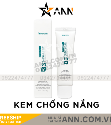 Kem Chống Nắng B3 InnoSkin Màu Xanh Cho Da Khô - 8809315252461