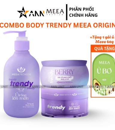 Combo Dưỡng Trắng Body Trendy Meea Premium Organic - CBBODYMEEA01