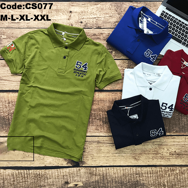 Áo thun nam cá mập thêu số 54