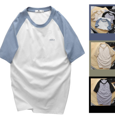 Áo Thun Nam Cổ Tròn Pack Horse Tay Phối Màu Thêu Chữ TERA - AB446