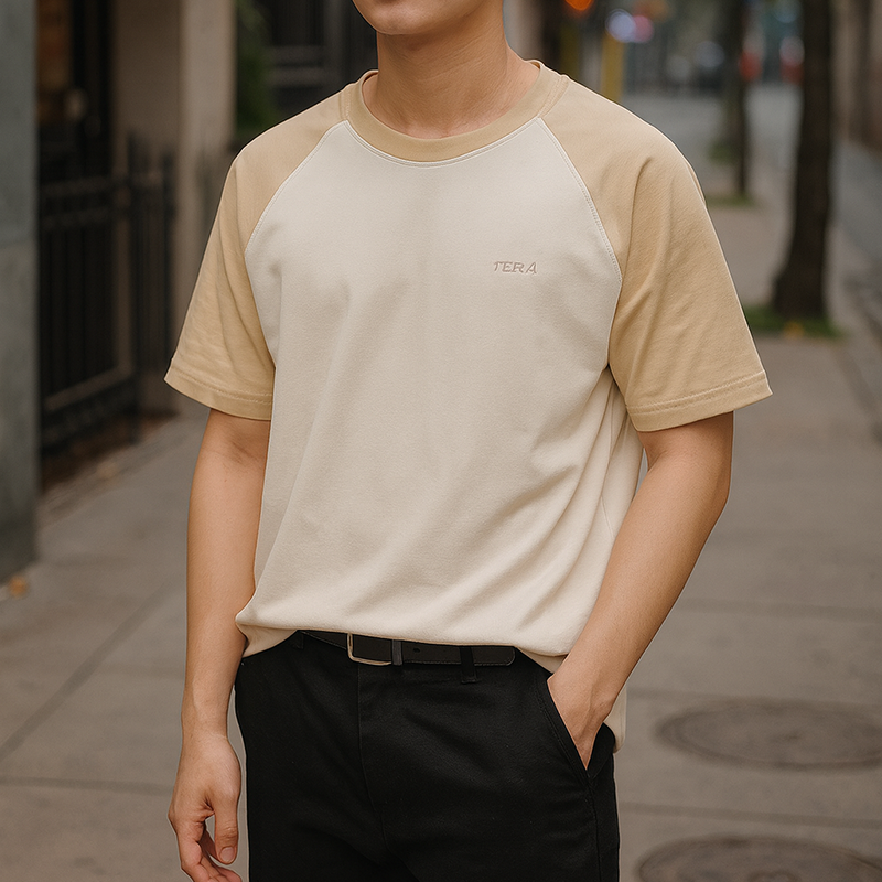 Shop sỉ áo Thun Nam Cổ Tròn Pack Horse Tay Phối Màu Thêu Chữ TERA 19 Shop sỉ áo Thun Nam Cổ Tròn Pack Horse Tay Phối Màu Thêu Chữ TERA