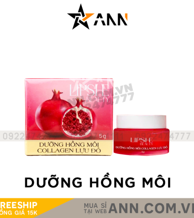 Dưỡng Hồng Môi Collagen Lựu Đỏ LIPSHE Beauty - DUONGMOILUU