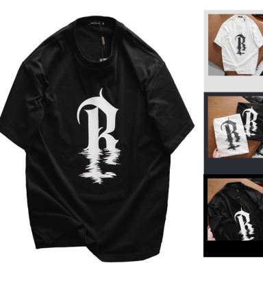 Áo Thun Nam Cổ Tròn Oversize In Chữ R Big Size 110kg - AB475