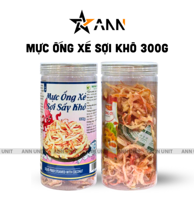 Mực ống Xé Sợi Sấy Khô 300g Hộp - 8936208930189