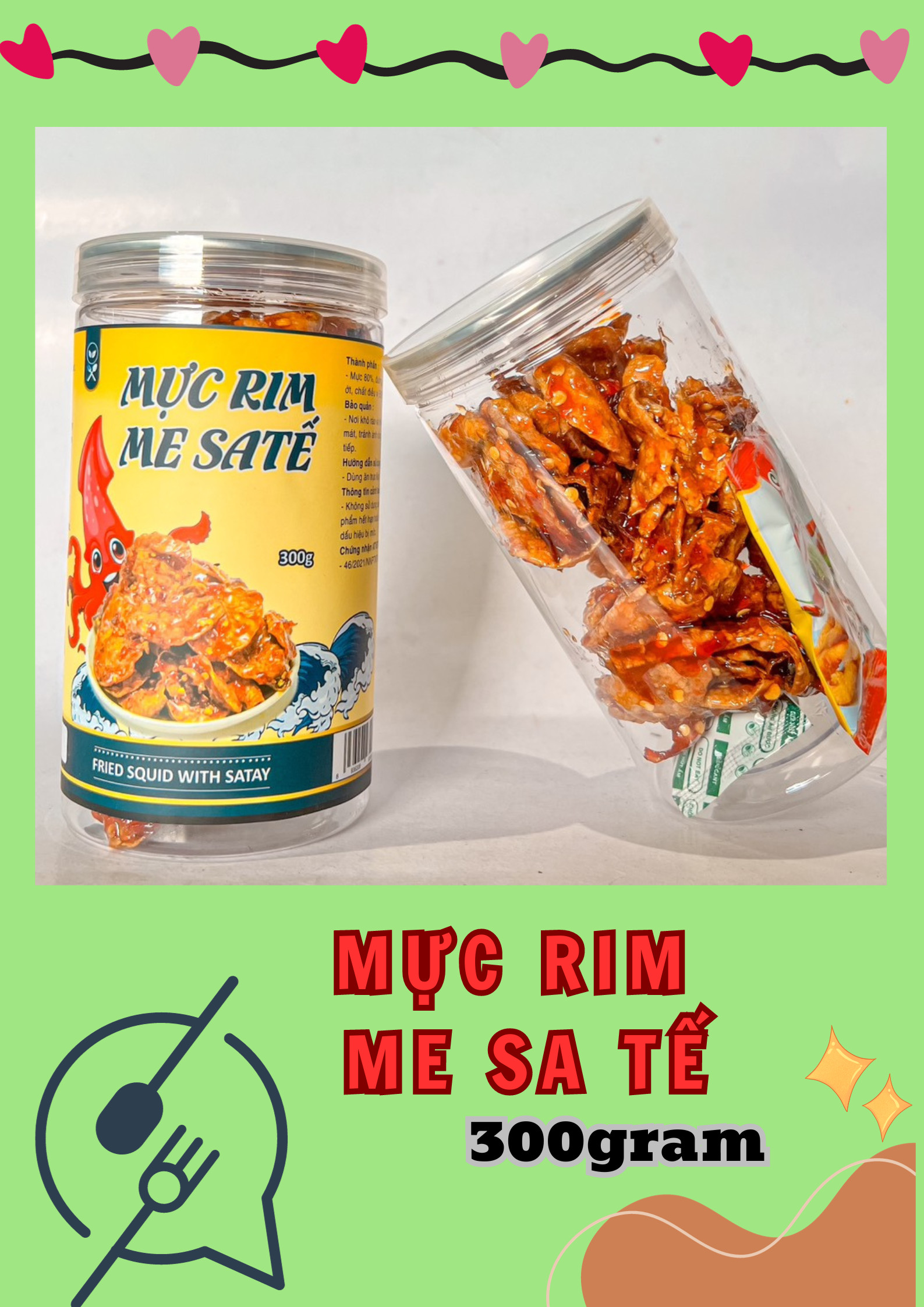 Mực Rim Me Sa Tế Chuẩn Vị 300g Hộp 3 Mực Rim Me Sa Tế Chuẩn Vị 300g Hộp