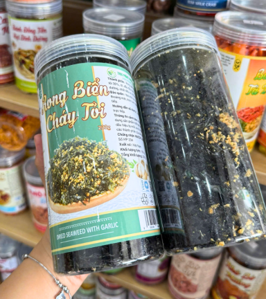 Rong Biển Cháy Tỏi Loại Ngon 200g Hộp Pet - 8936208930509