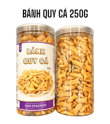 Bánh Quy Cá Vị Bơ Sữa Thơm Ngon 250g Hộp - 8936208930363