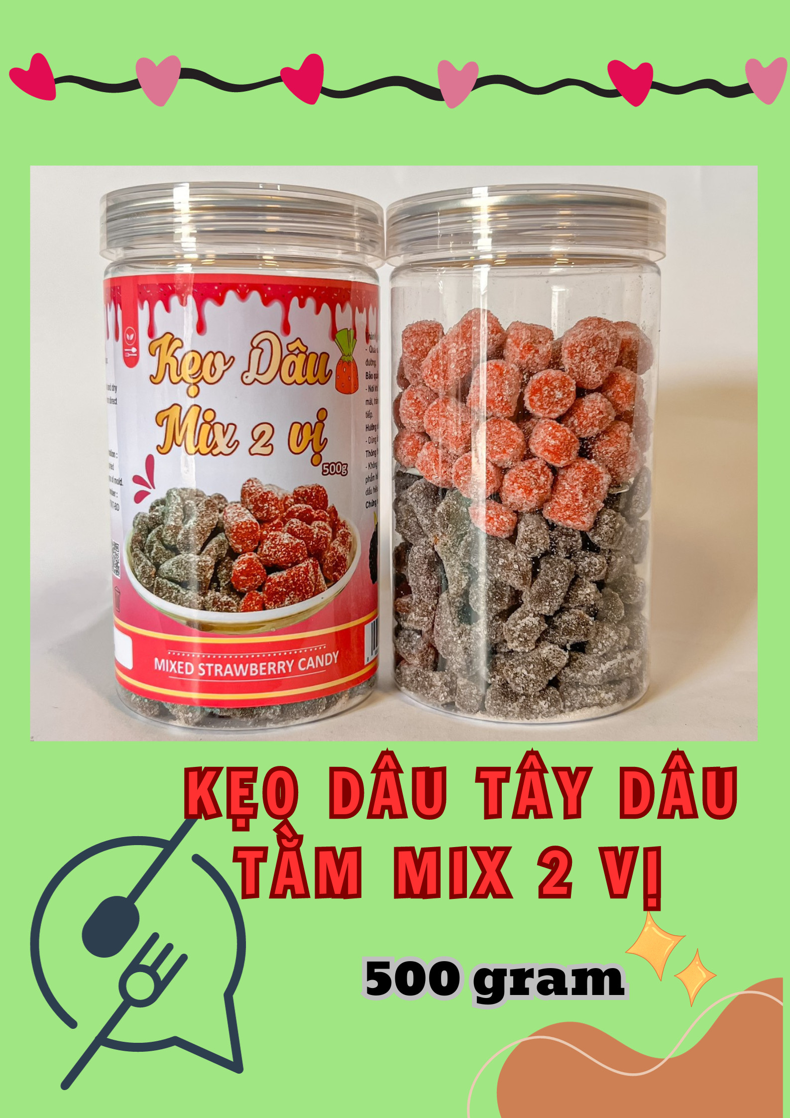 Shop sỉ kẹo Dâu Mix Dâu Tầm Loại Ngon 500g 3 Shop sỉ kẹo Dâu Mix Dâu Tầm Loại Ngon 500g
