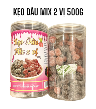 Kẹo Dâu Mix Dâu Tầm Loại Ngon 500g Hộp - 8936208931988