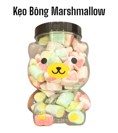 Kẹo Bông Marshmallow Xốp Mềm 270g Hộp - KBM