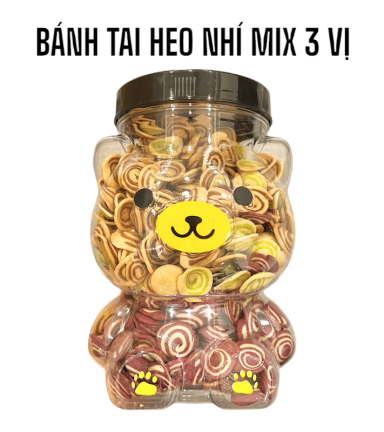 Bánh Tai Heo Nhí Mix 3 Vị Thơm Ngon 350g - BTHNM