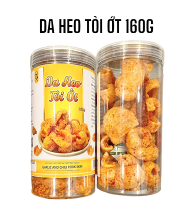 Da Heo Tỏi Ớt Thơm Ngon Giòn Rụm 160g Hộp - DHTO