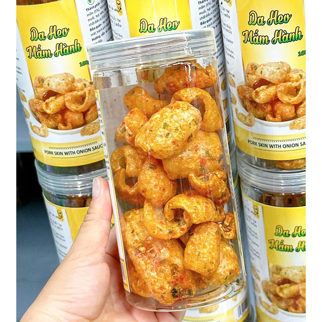 Da Heo Mắm Hành Thơm Ngon Đậm Vị 160g 6 Da Heo Mắm Hành Thơm Ngon Đậm Vị 160g