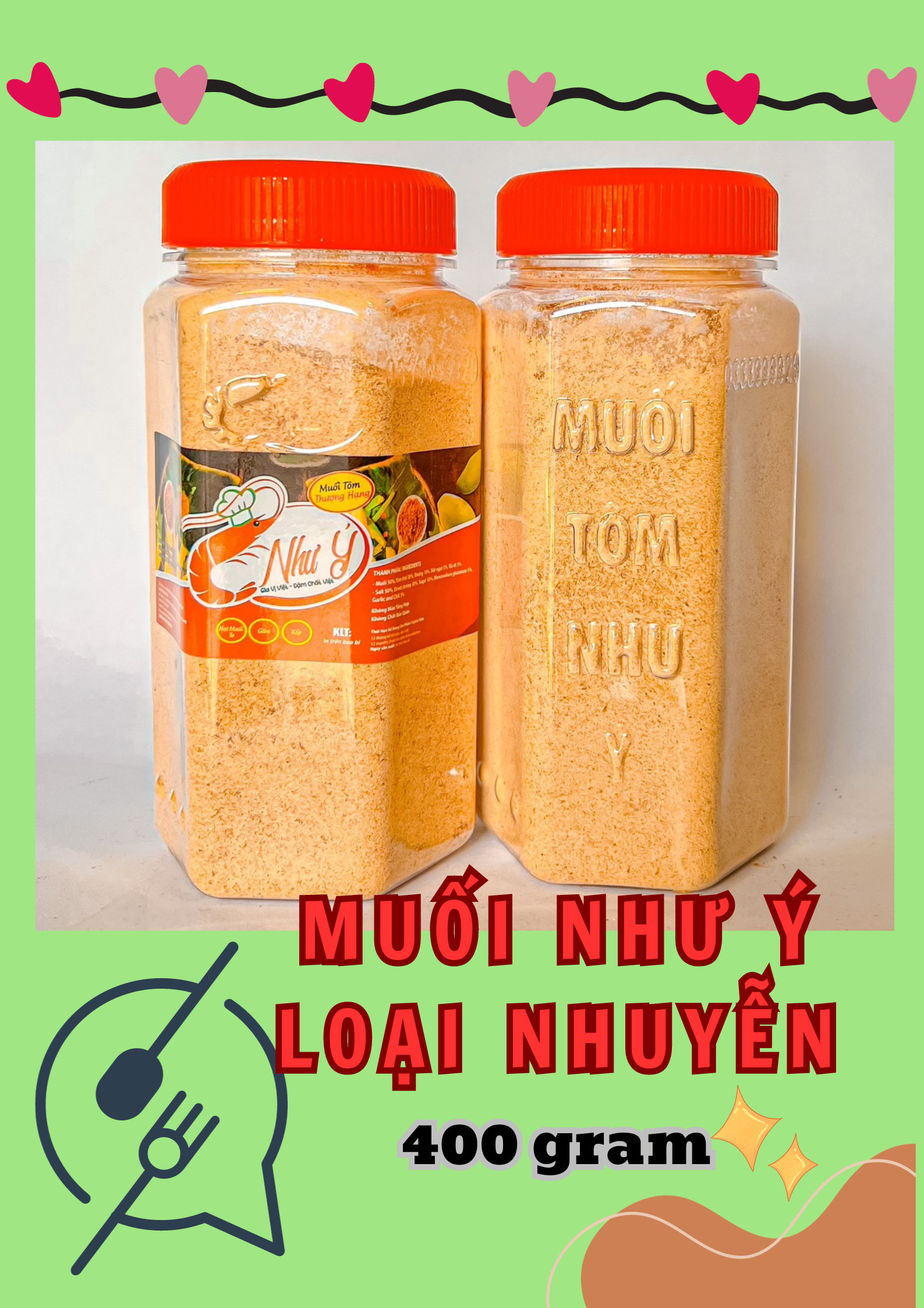 Muối Tôm Như Ý Nhuyễn Thơm Ngon Đậm Vị 400g hộp 3 Muối Tôm Như Ý Nhuyễn Thơm Ngon Đậm Vị 400g hộp