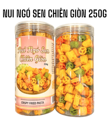 Nui Ngó Sen Chiên Giòn Thơm Ngon 250g Hộp - NNSCG
