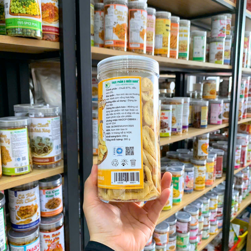 Chuyên sỉ chuối Sấy Giòn Thơm Ngon 300g Hộp 8 Chuyên sỉ chuối Sấy Giòn Thơm Ngon 300g Hộp