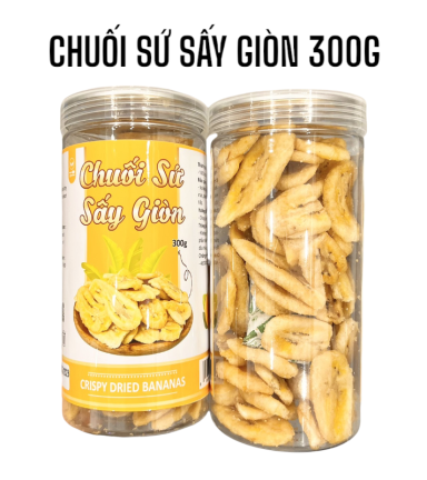Chuối Sứ Sấy Giòn Thơm Ngon 300g - CSSG