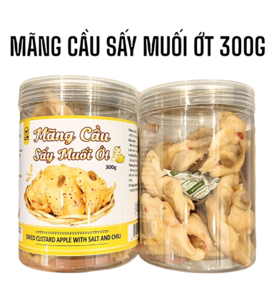 Mãng Cầu Sấy Muối Ớt Thơm Ngon 300g Hộp - 8936208933616
