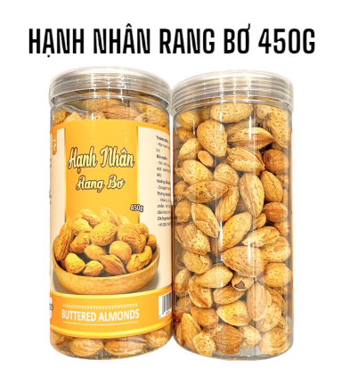 Hạnh Nhân Rang Bơ Thơm Ngon 450g - HNRB