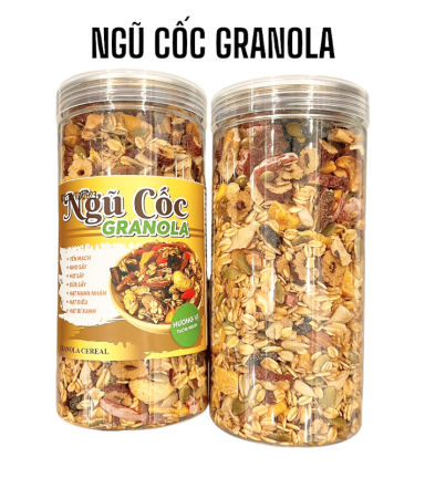 Ngũ Cốc Granola Trái Cây Loại Ngon 500g (Có yến mạch) Hộp - NCGTC