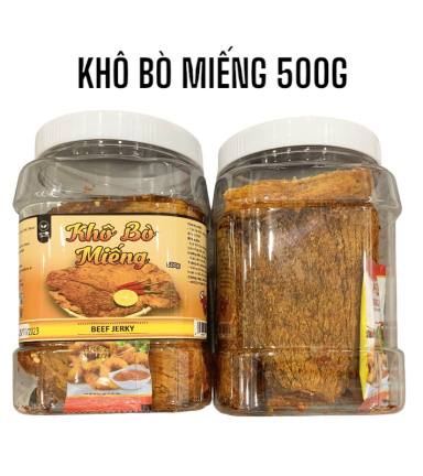 Khô Bò Miếng Loại Đặc Biệt 500g - Hộp - KBM500