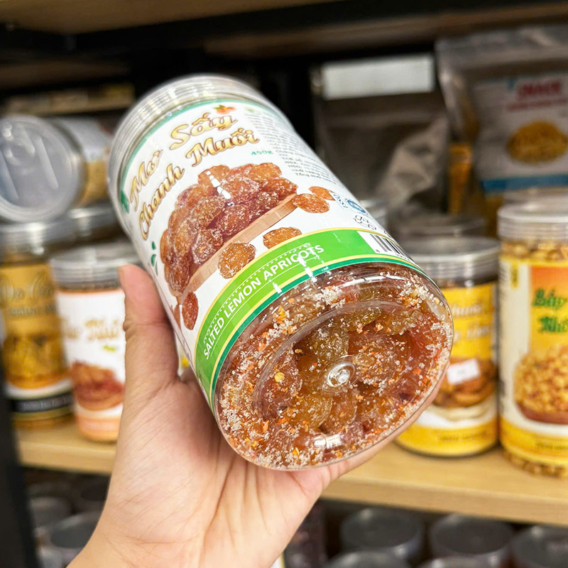 Chỗ sỉ mơ Chanh Muối Thơm Ngon 450g Hộp Pet 6 Chỗ sỉ mơ Chanh Muối Thơm Ngon 450g Hộp Pet
