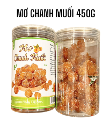 Mơ Chanh Muối Thơm Ngon 450g Hộp Pet - 8936208930721