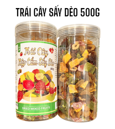 Trái Cây Thập Cẩm Sấy Dẻo Thơm Ngon Loại Đặc Biệt 500g Hộp - 8936208931728