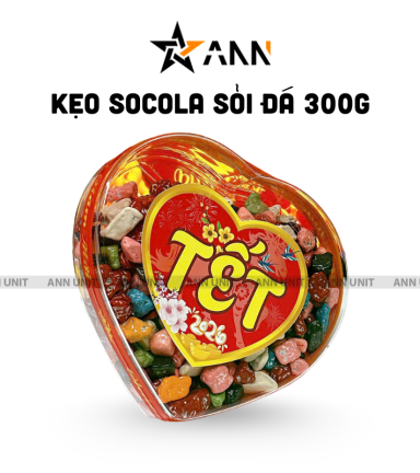 Kẹo Sỏi Đá Socola Hộp Trái Tim 350g Hộp Quà Tết 2026 - KSDSTT